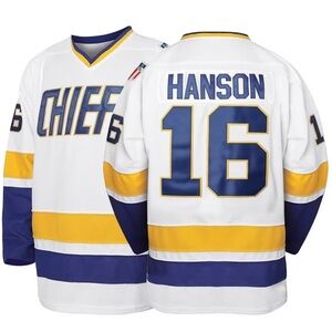 White and Blue Chiefs Hockey Jersey